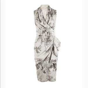 All Saints Silk wrap print dress